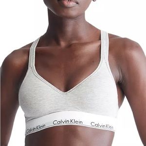 Calvin Klein Modern Cotton Padded Bralette Grey Small